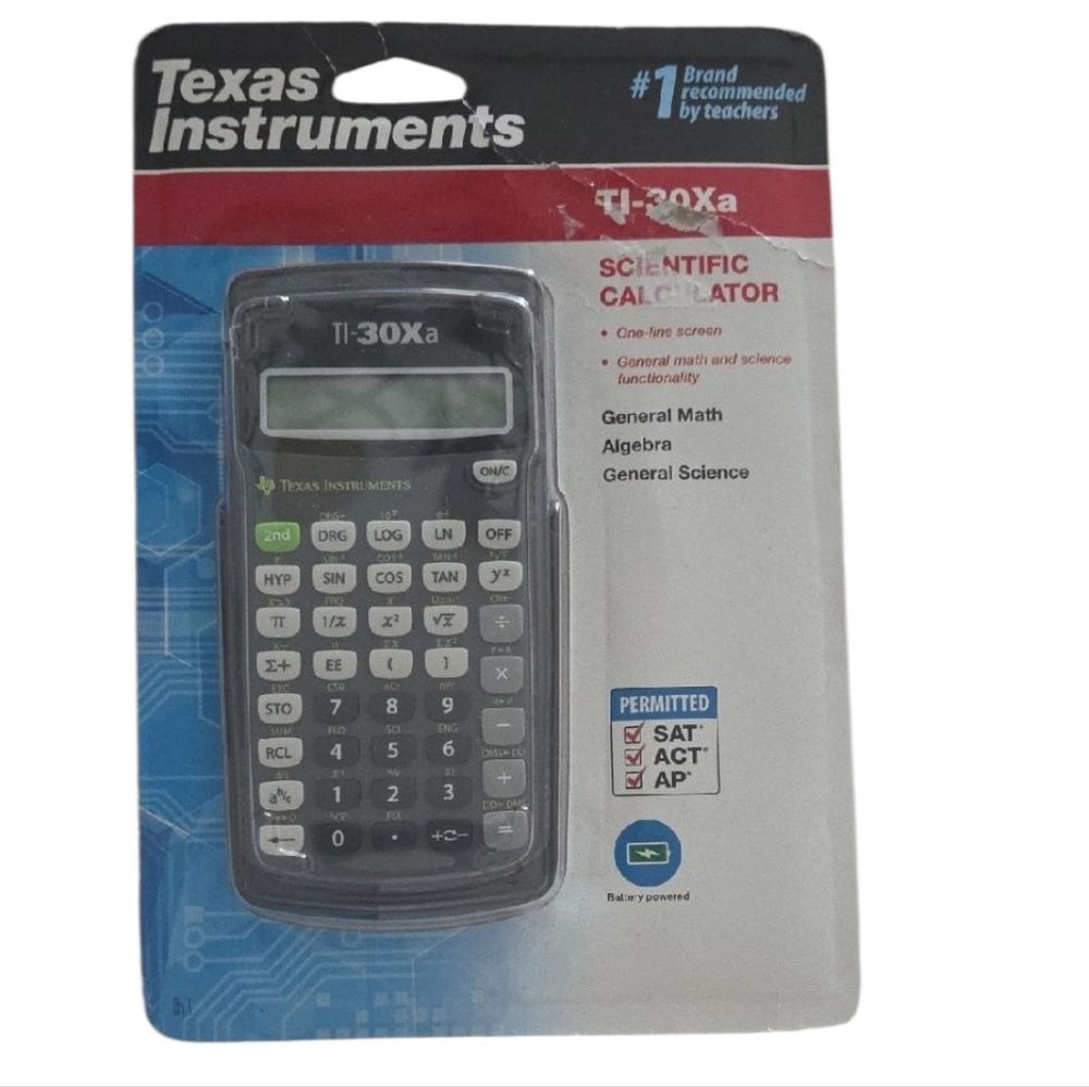 Texas Instruments TI-30Xa Calculator - Black and Gray